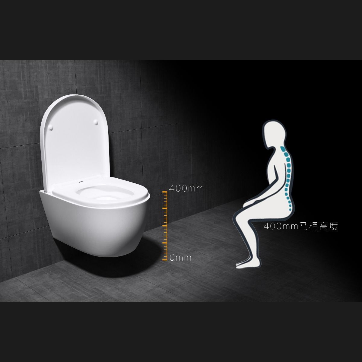 Vas Wc EGO-106, suspendat, capac Duroplast inclus