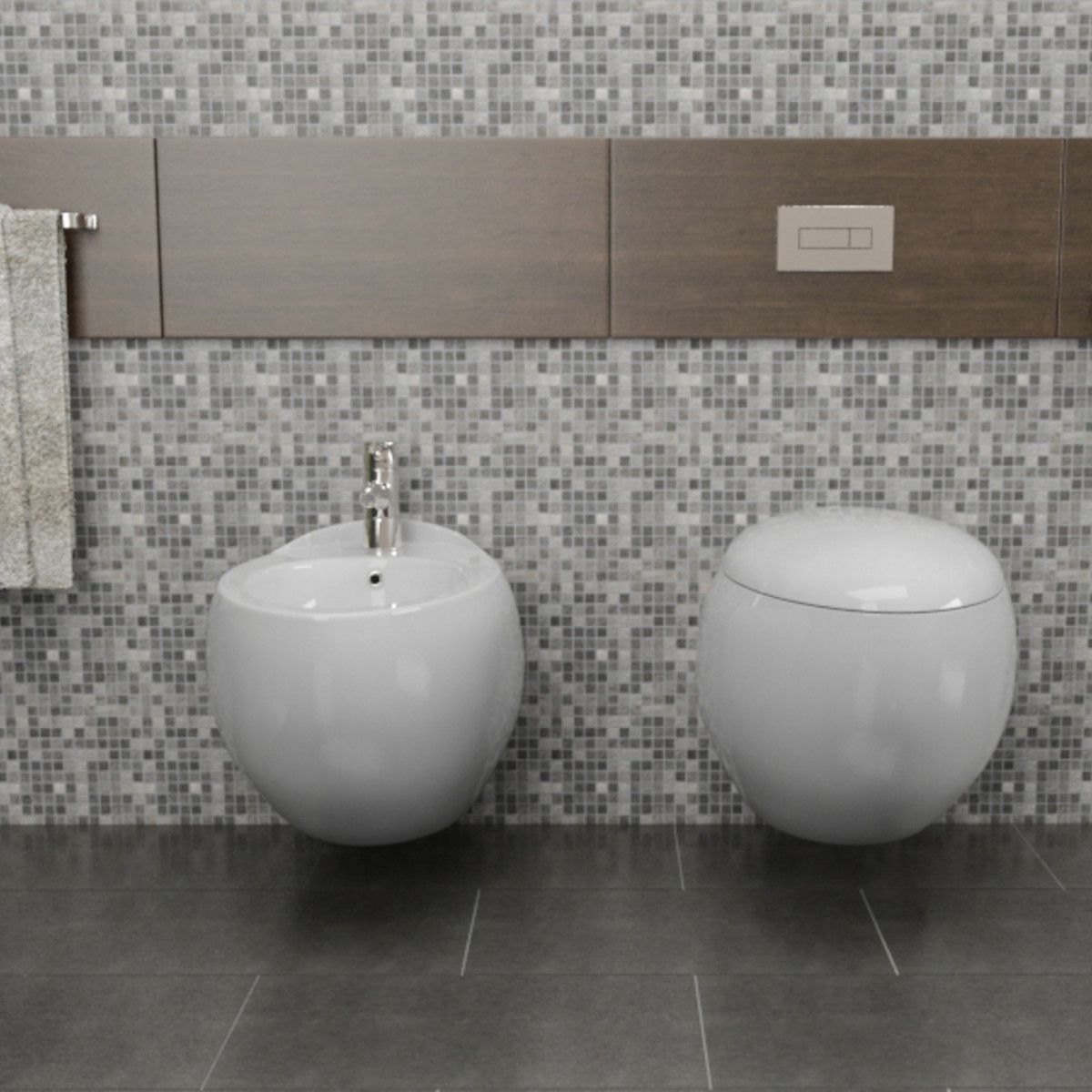 Vas WC EGO Angelo, Alb, 60x43 cm, montaj suspendat, capac duroplast slim soft-close inclus