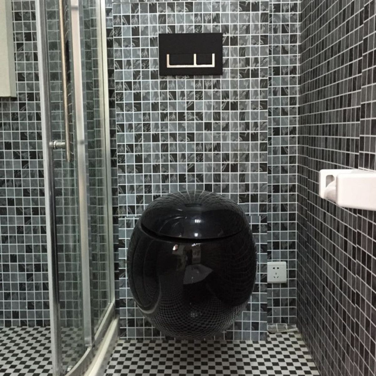 Vas WC EGO Angelo, Negru mat, Power Colour, 60x43 cm montaj suspendat, capac duroplast slim soft-close inclus