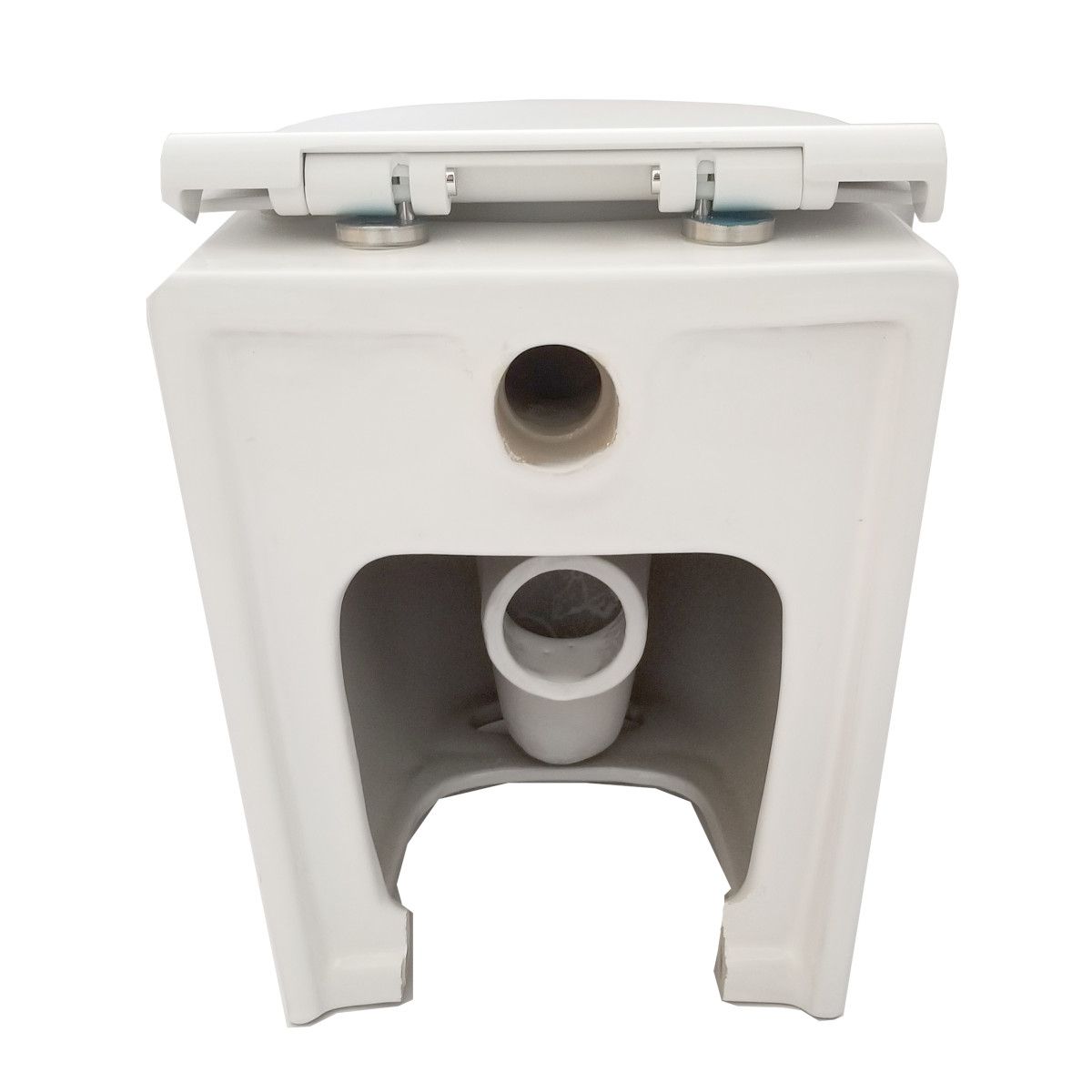 Vas WC EGO Galo, Rimless, Alb, 56x36 cm montaj podea, capac duroplast slim soft-close inclus