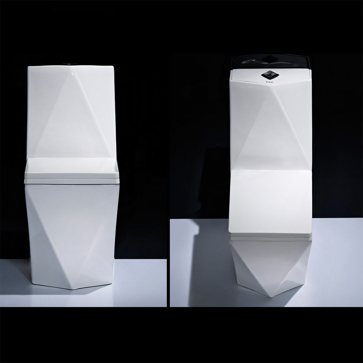 Vas WC Enrico, SifonFlush, Alb, 68x37 cm, Rezervor Inclus, montaj podea, capac cu soft-close inclus