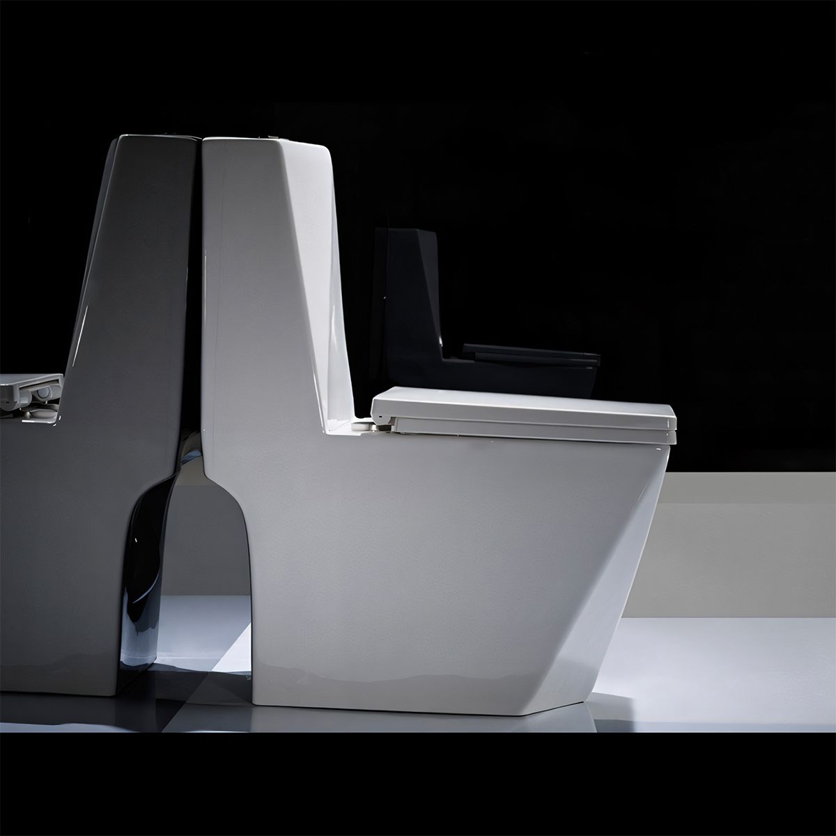 Vas WC Enrico, SifonFlush, Alb, 68x37 cm, Rezervor Inclus, montaj podea, capac cu soft-close inclus