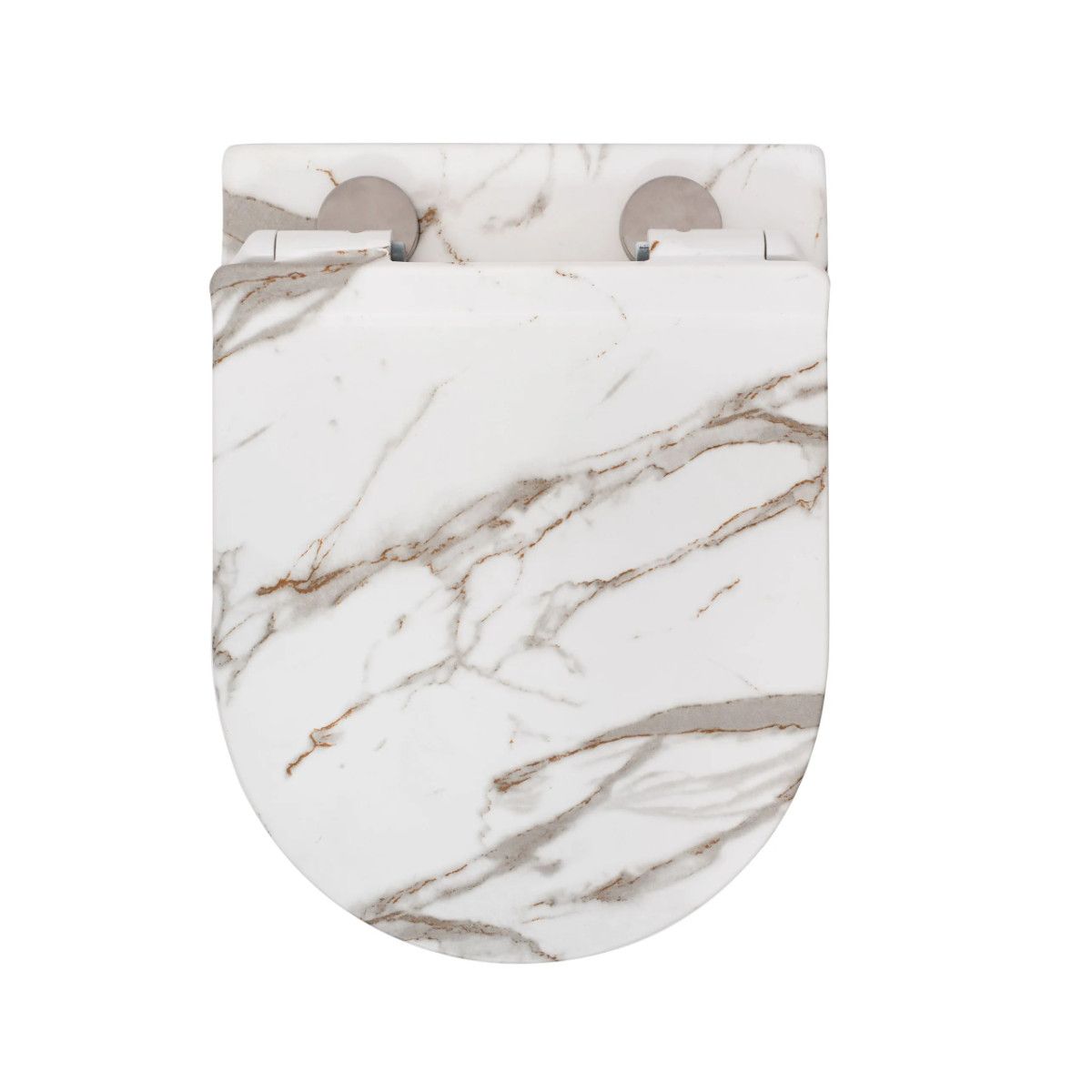 Vas Wc, finisaj marmura, Rimless, 49x37 cm, montaj suspendat, capac cu Soft-Close, ceramica sanitara, Ben