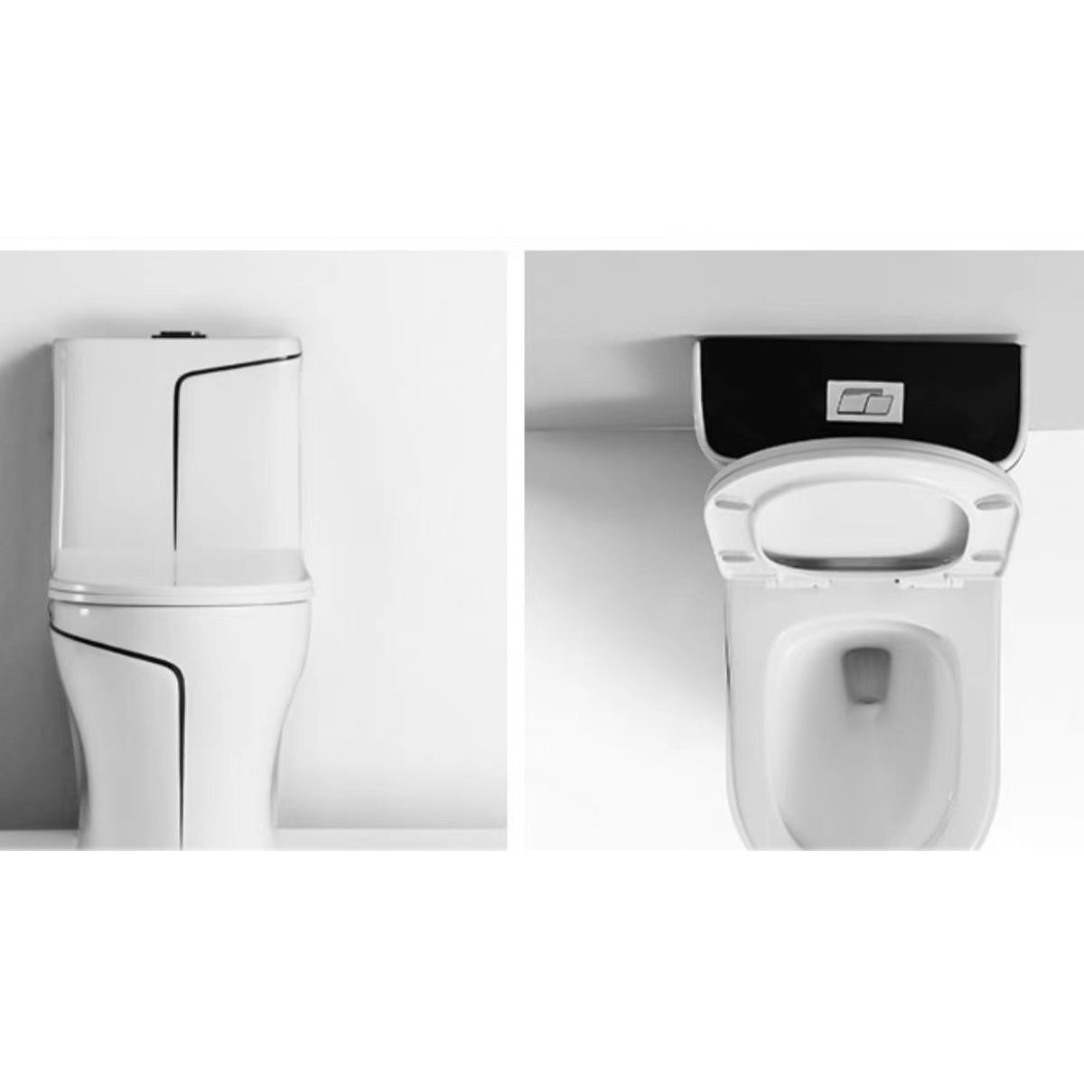 Vas WC Lazio, 70x37 cm, rezervor inclus, Alb Gold Line, montaj podea, capac cu soft-close inclus, Royalty Line by Ego