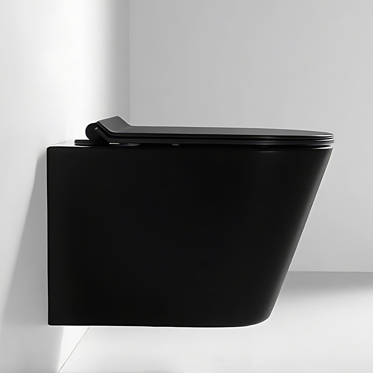 Vas wc, Negru Mat, Power Color, montaj suspendat, capac duroplast, 51x36 cm, ceramica sanitara, Toledo