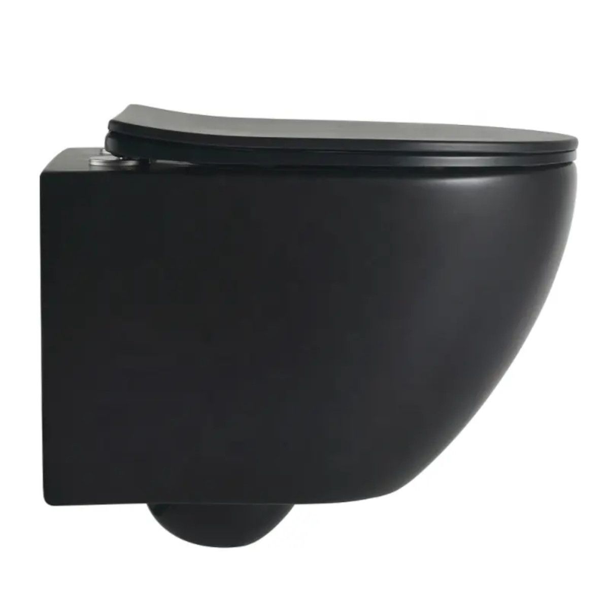 Vas Wc, Negru Mat, Power Color, Rimless, 49x37 cm, montaj suspendat, capac Duroplast, ceramica sanitara, Ben