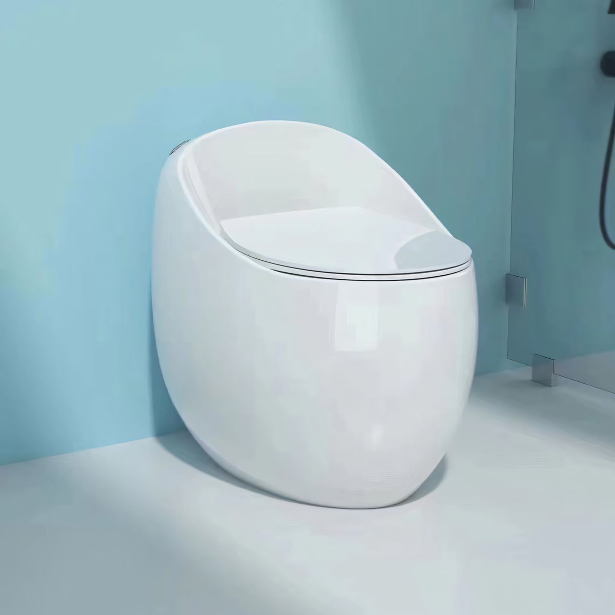 Vas WC  New Santa Rimless, 65x47 cm, Rezervor Incorporat, Alb, montaj podea, capac cu soft-close inclus