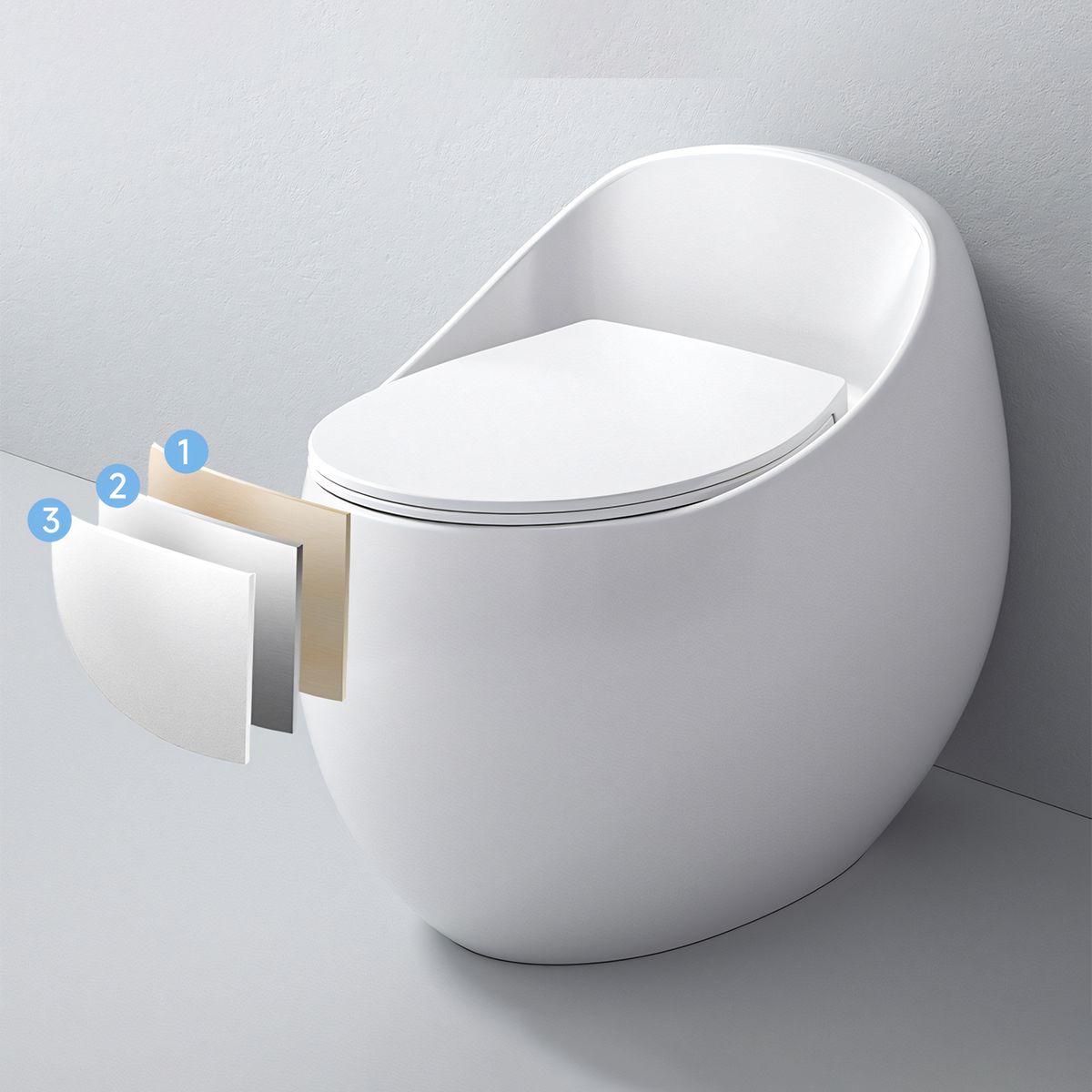Vas WC  New Santa Rimless, 65x47 cm, Rezervor Incorporat, Alb, montaj podea, capac cu soft-close inclus