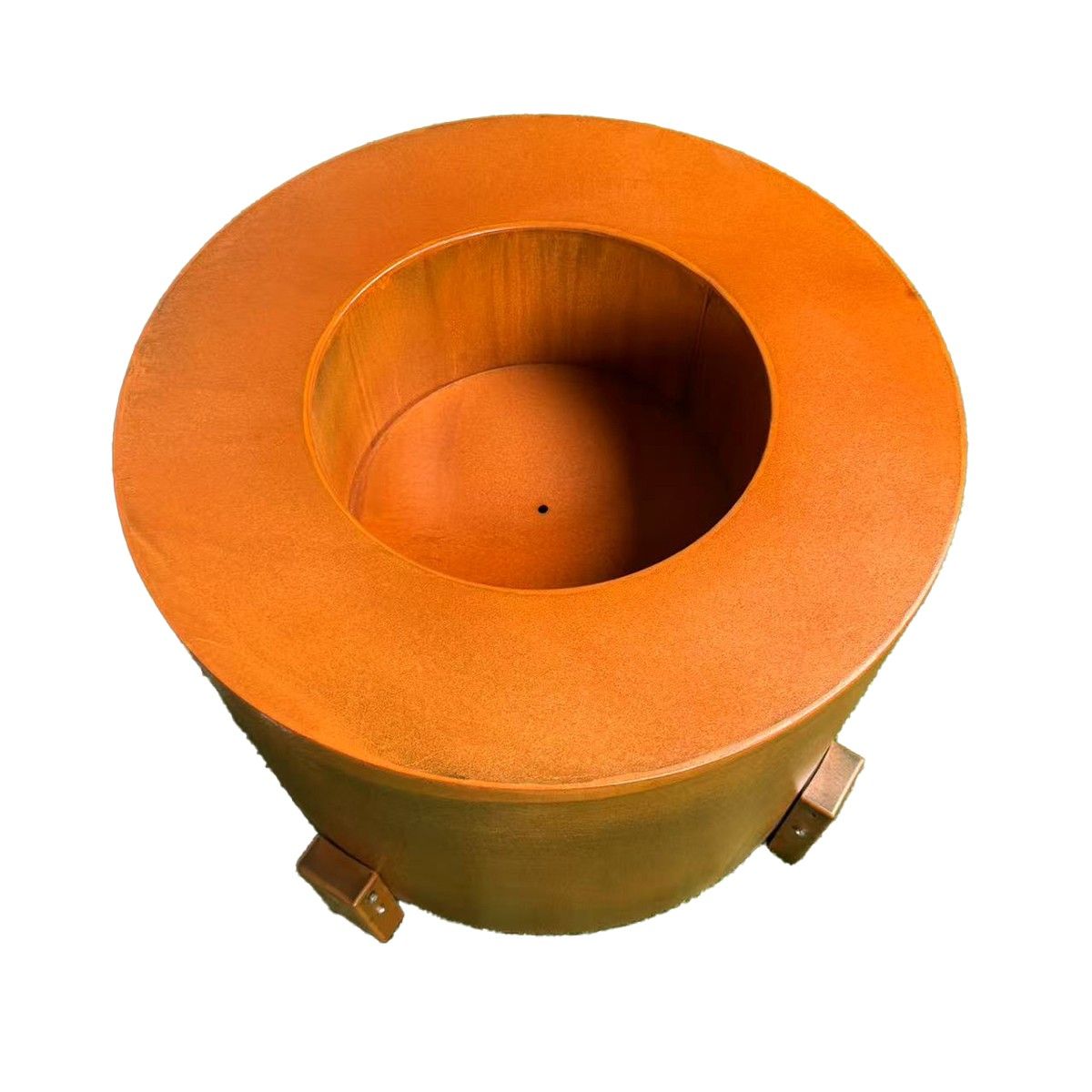 Vatra de foc, otel corten de 2 mm, dia 80 x H 60 cm, Aurora