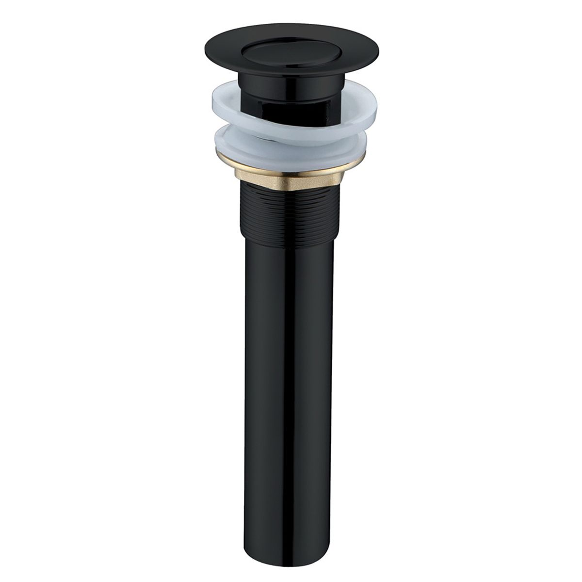 Ventil cu preaplin, sistem bounce, negru mat, alama, cu etansare din silicon, Aria